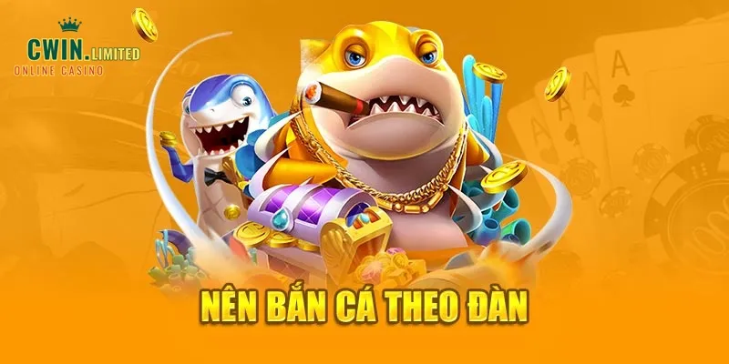 Nên bắn cá theo đàn