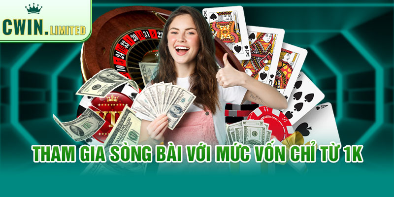 Giải trí game bài chỉ với mức vốn 1K 